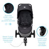 Gia XP 3-Wheel Travel System - Midnight Black