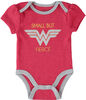 Wonder Woman nouveau-née 3 paquet le maillot de corps 3-6M rouge