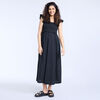 Motherhood Robe Midi Smockée À Manches À Volants-Noire-G