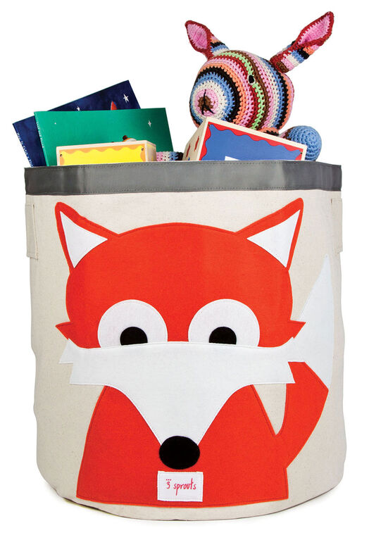 3 Sprouts Storage Bin Fox - Orange