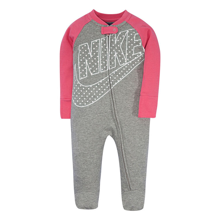 Nike footed Coverall - Pink, 3 Months