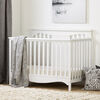 Savannah Baby Crib 4 Heights with Toddler Rail Pure White