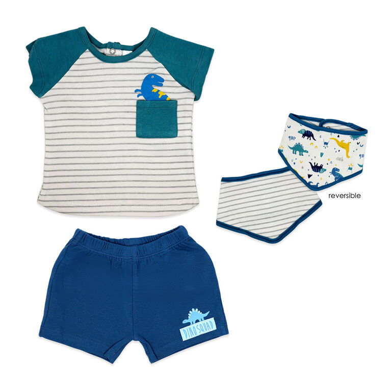 Lily & Jack Ensemble court 3 Pi&egrave;ces : Dinosaure 3-6M