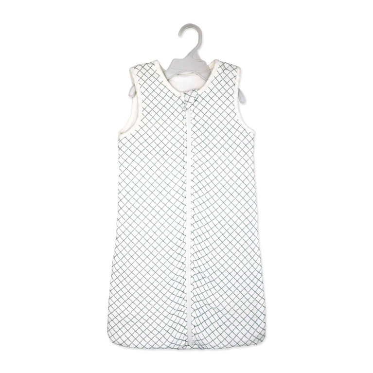 Baby Mode Signature Gigoteuse 2 couches en mousseline/vison : Sage Grid 6-12M