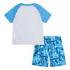 Hurley UPF 50+ Raglan Swim Set - Blue - Size - 18M