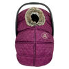 Petit Coulou  Winter car seat cover - Burgundy/Grey