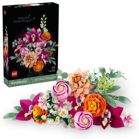 LEGO Botanique Le joli bouquet de fleurs roses, Décor floral , Ensemble de construction de cadeau sur la nature pour adultes 10342