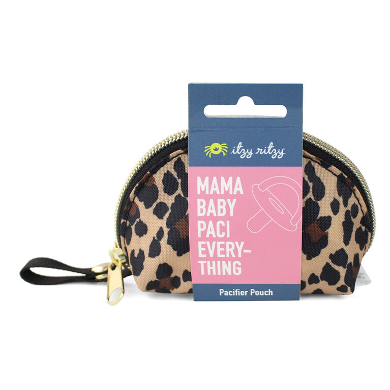 Itzy Ritzy Paci and Everything Pouch -Leopard  - English Edition
