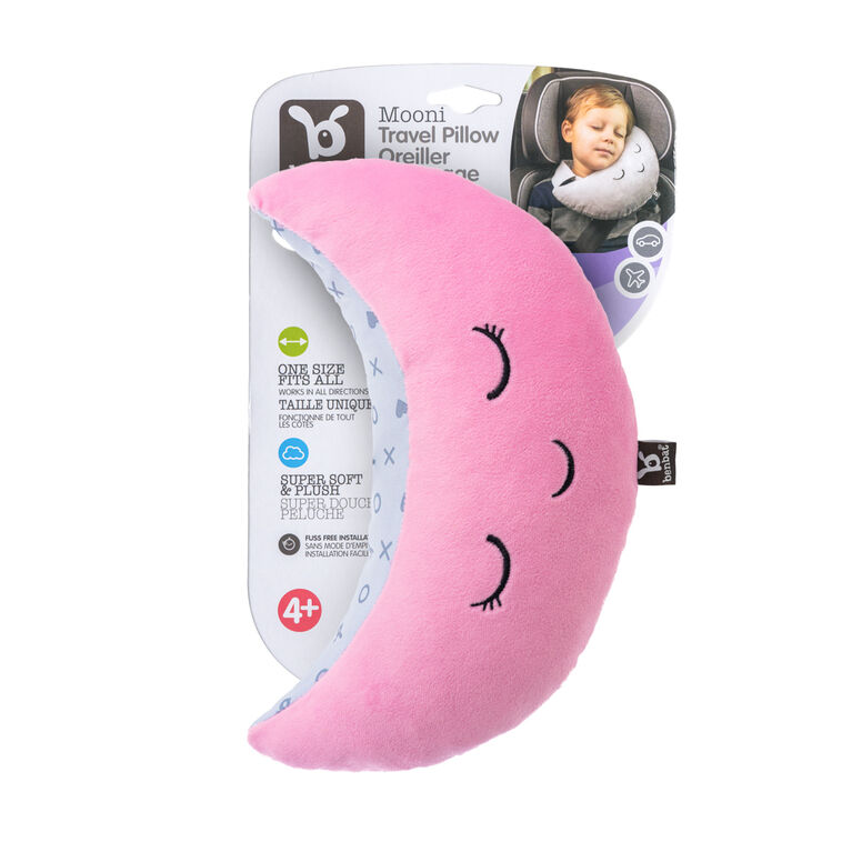 Benbat - Seat Belt Headrest - Moon / Pink / 2-12 Year Old