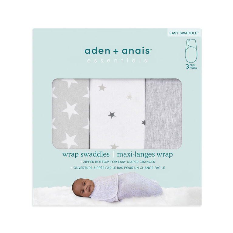 Aden + Anais Essentials 3-Pack Easy Swaddle Wrap Twinkle 0-3 M
