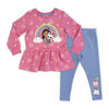 Gabby 2 Piece Set Tunic & Legging - Pink/Blue 3T