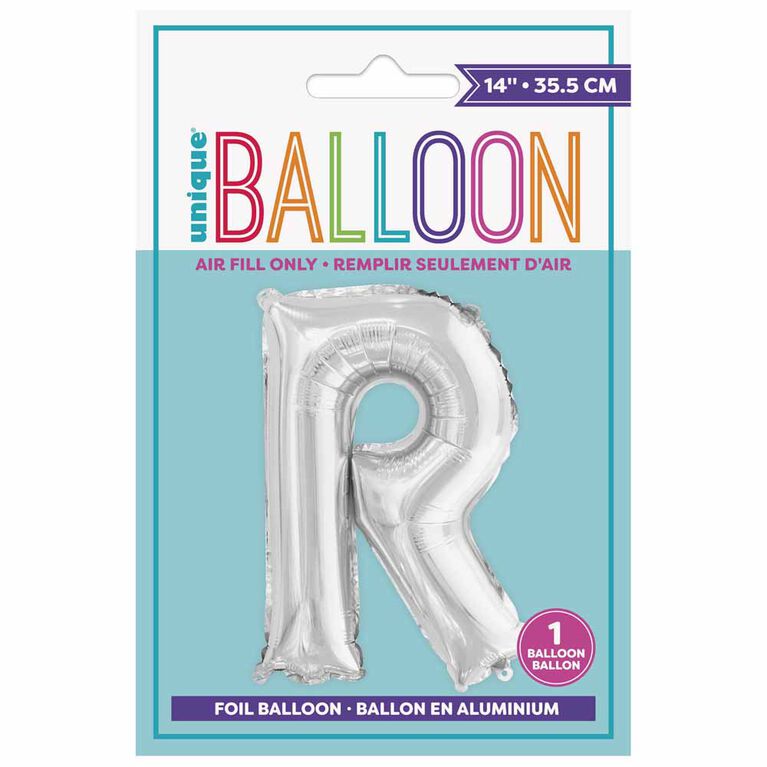 14" Silver Letter Balloons - R