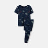 Short Sleeve 2 Piece Sleep Navy Scooter Print 4Y