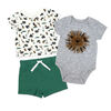 Baby Mode 3 Piece Short Set:Green Lion