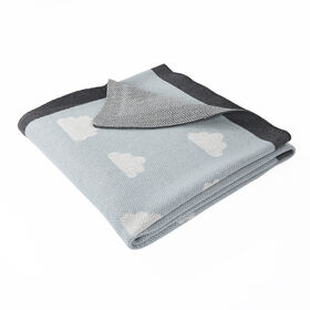 Baby's First by Nemcor Cotton Knit Baby Blanket, Clouds
