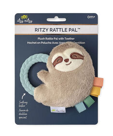 Ritzy Rattle Pal  Plush Sloth W/Teether