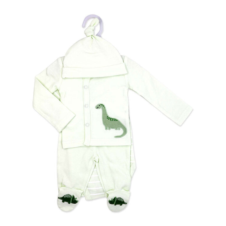 Baby Mode 4 Piece Take Me Home Set: Green Dinosaur Newborn