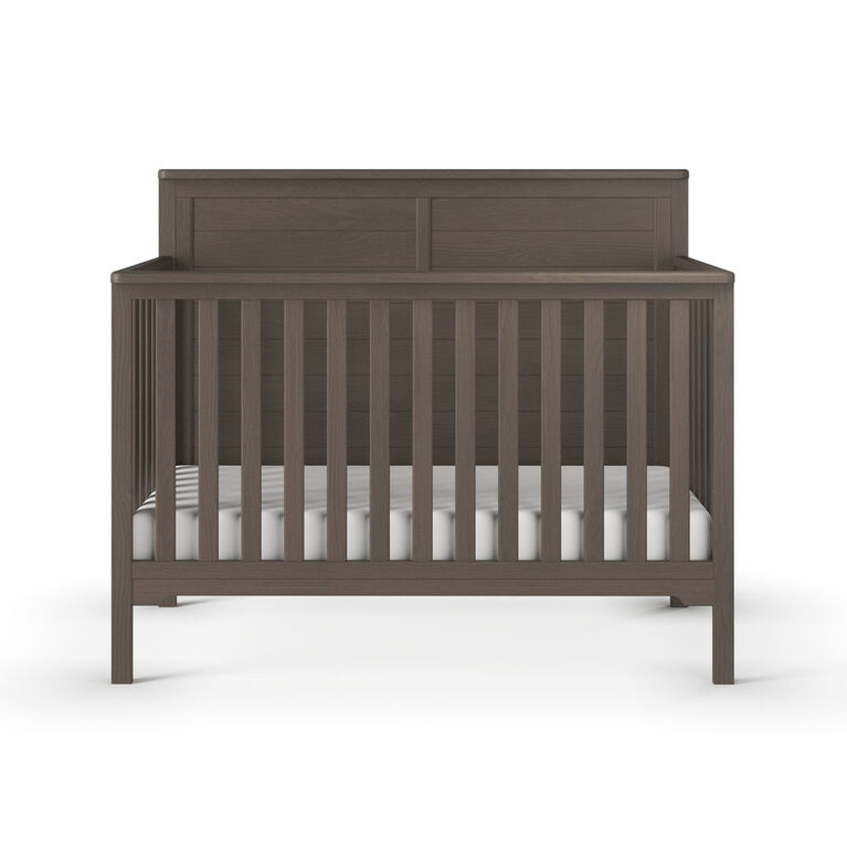 Forever Eclectic by Child Craft Wilmington Flat Top 4-in-1 Convertible Crib, Dapper Gray