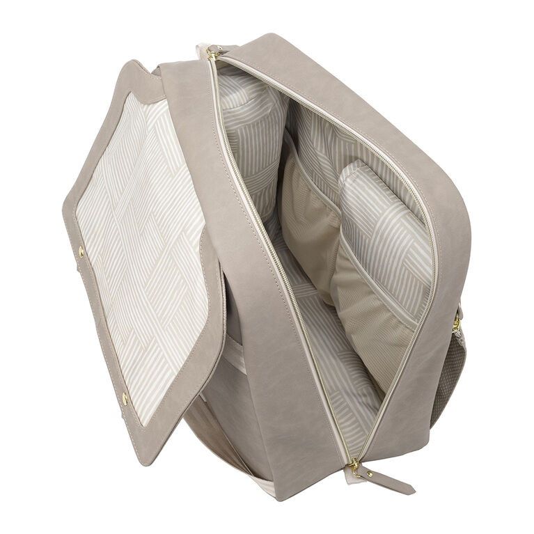 Petunia Pickle Bottom - Meta Backpack - Sand Cable Stitch Leatherette