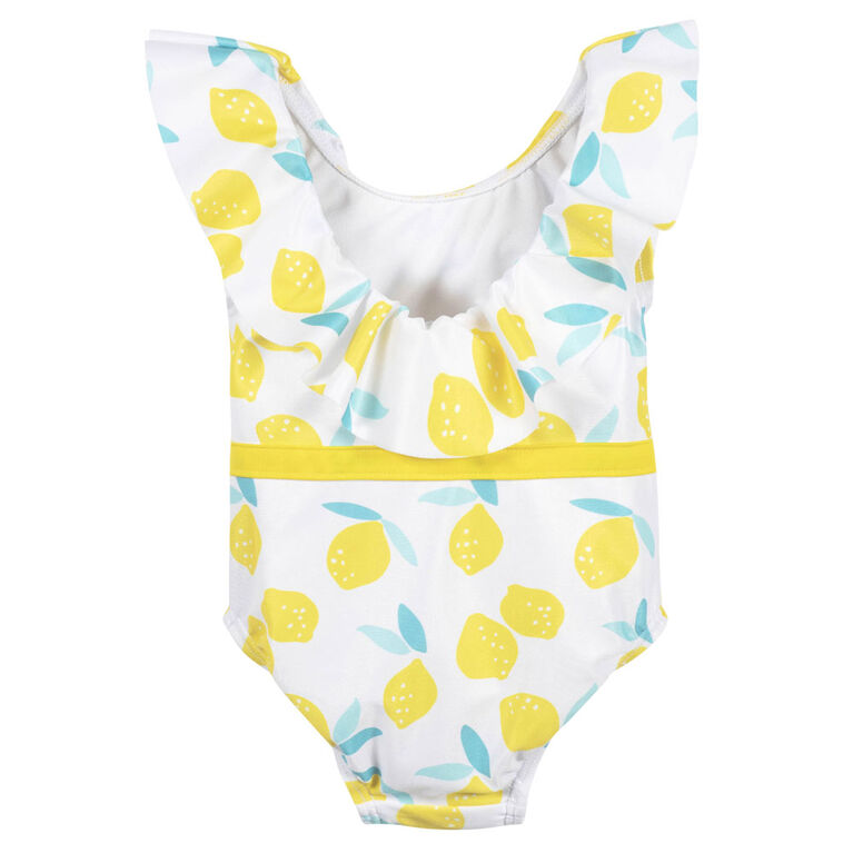 Gerber - Maillot de bain une pi&egrave;ce &agrave; volants Lemon Squeeze pour b&eacute;b&eacute; et tout-petit - 6-9 mois