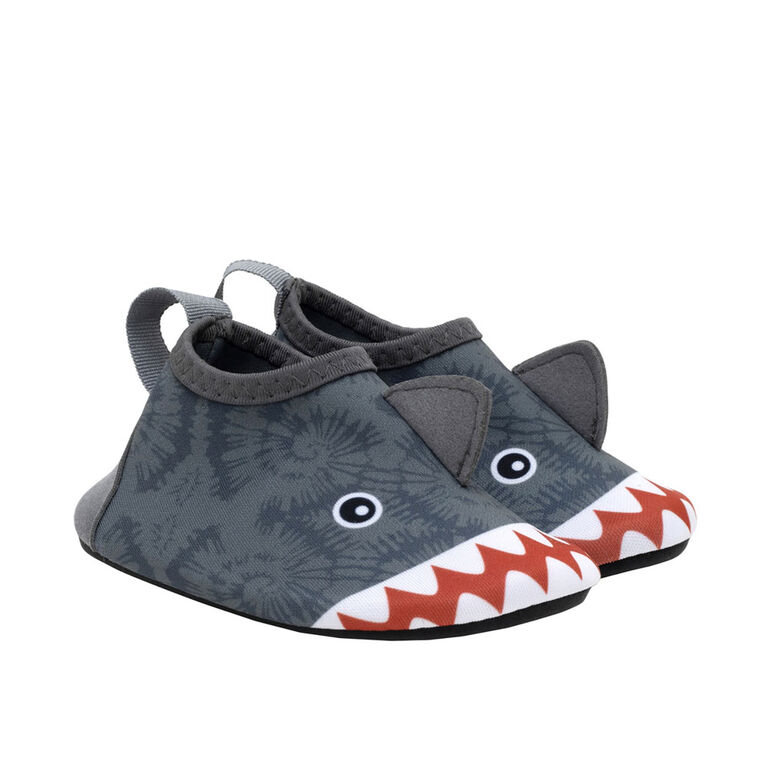 Robeez - Aqua Shoes - Shibori Shark - Grey - 3 (6-9M)