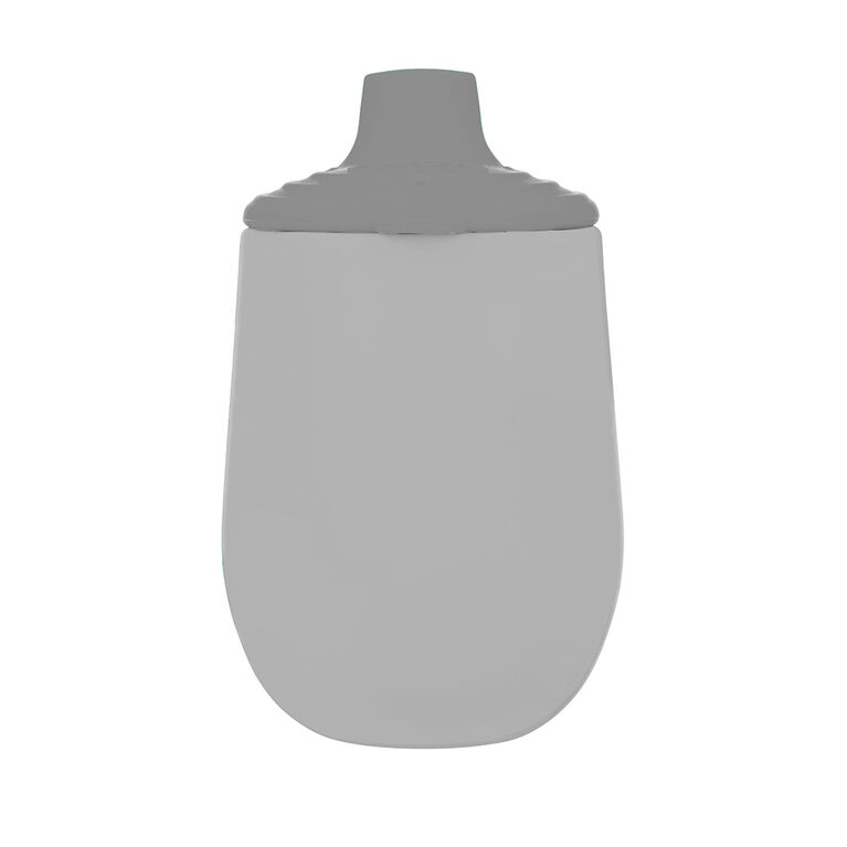 Premier gobelet d'apprentissage en silicone a bec souple, 177 mL de Nuby - Gris