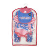 Mini Moi 5 Piece Mesh Bag Set: Blue Floral 3-6M