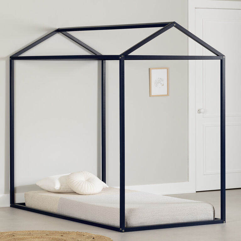 Sweedi Twin House Bed Frame Navy Blue