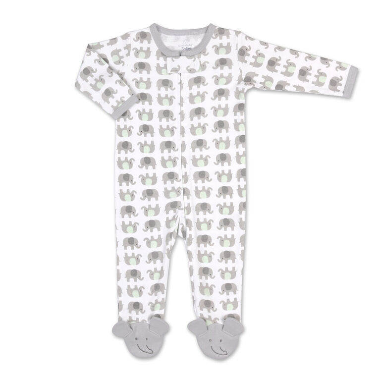 Koala Baby Elephant Footie Zip-Front Sleeper, Newborn