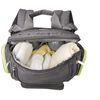 Jeep Adventurers Backpack Diaper Bag - Grey Crosshatch with Neon Green trim