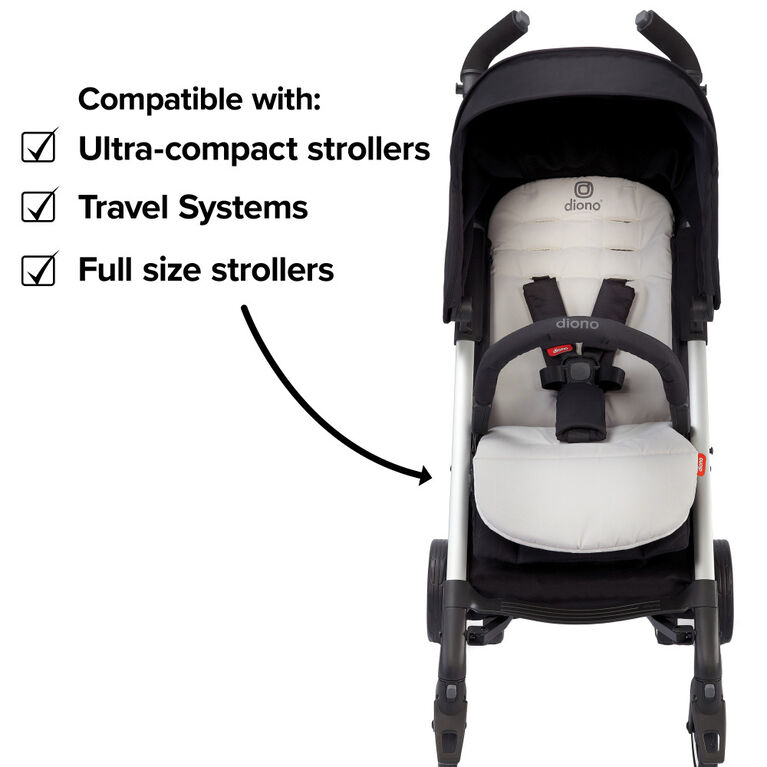 Diono Baby Seat Liner For Stroller, Gray Light