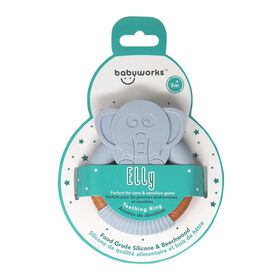 babyworks Silicone & Beechwood Teething Ring - "Elly" Elephant