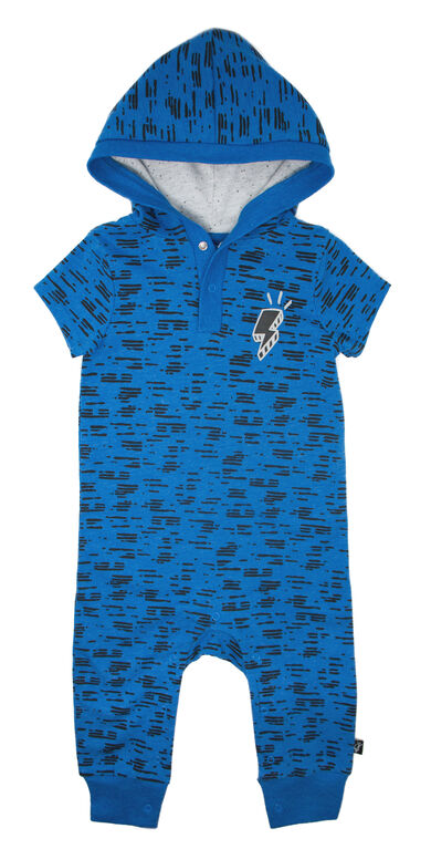BLUE HOODED ROMPER