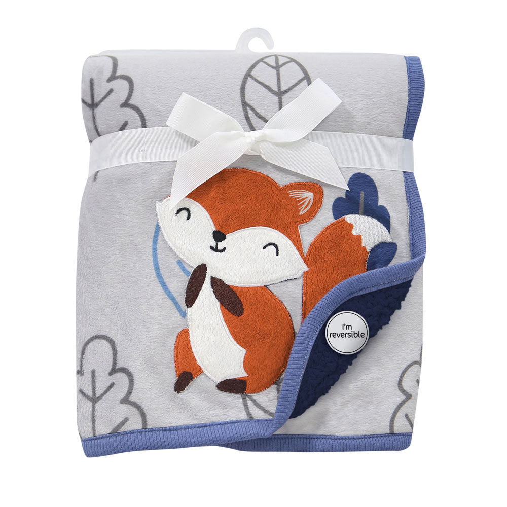 Lambs Ivy Little Campers Blanket Blue