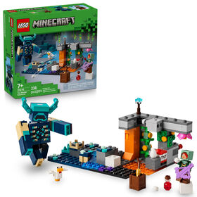 LEGO Minecraft La Rencontre avec le Gardien, Produit de Jeu Vidéo à Collectionner et Jouet Créatif de Combat 21274