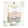 Baby Wisp - Mini Latch Mia Bows - 3 Pack - White, Light Pink, Grey