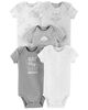 Carter's 5-Pack Bodysuits - Grey, 3 Months