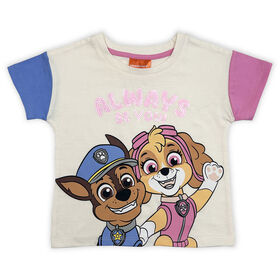 T-shirt à manches courtes Paw Patrol - Blanc cassé 