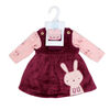Baby Mode 3 Piece Sherpa Jumper Set: Pink Bunny 24M