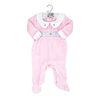 Rock a Bye Baby Pink Floral Velour Sleeper 3-6M