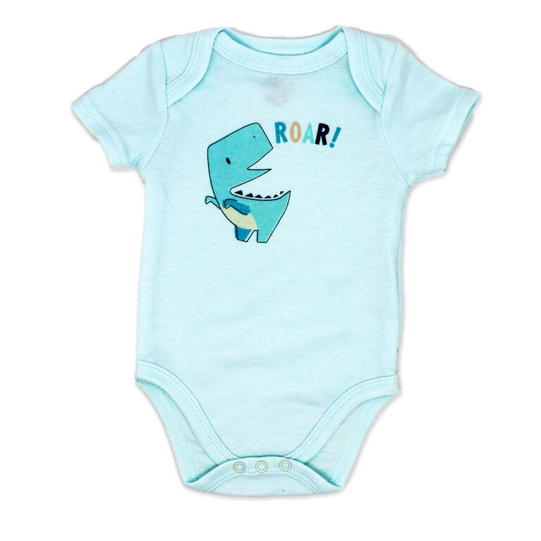 Baby Mode Paquet de 3 Bodys : dinosaure sarcelle Baby Mode Paquet de 3 Bodys : dinosaure sarcelle