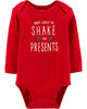 Carter's "Shake The Presents" Christmas Collectible Bodysuit - Red, 3 Months