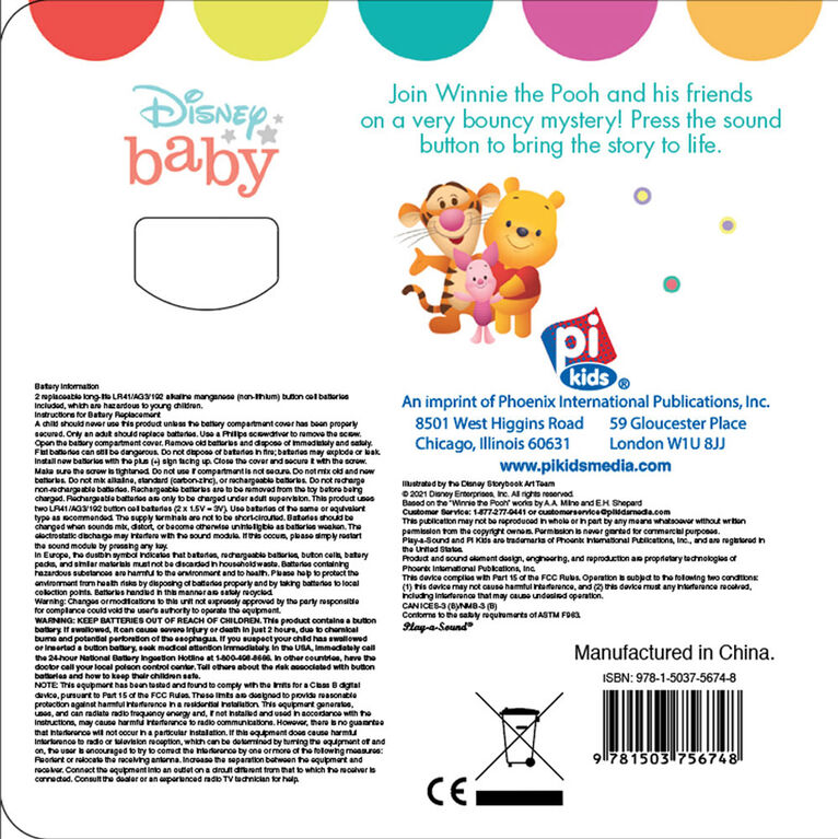 1 Button Sound Book Disney Baby Winnie The Pooh: Watch Out For Woozles! - English Edition