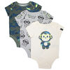 Mini Heroes 3PK Infant Body Suit - Multi Colors - 9M