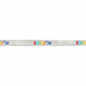 Foil Dots Bonne Fete Banner 12 ft - French Edition