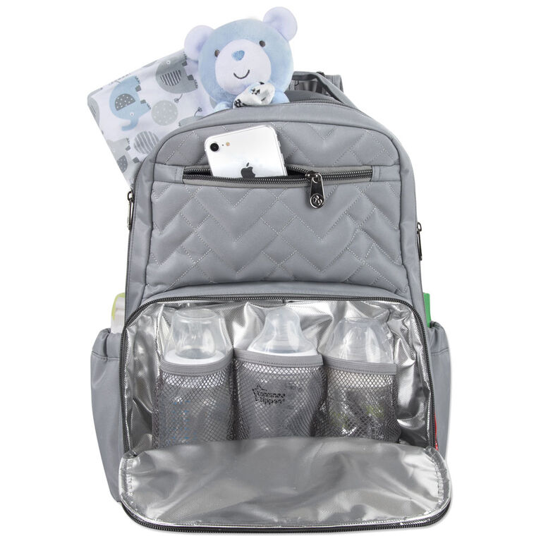Fisher Price Morgan Quilted Backpack, Grey