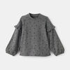long sleeve ruffle shirt, size 18-24m - Grey