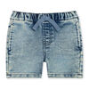 7 For All Mankind 2 Piece Knit Denim Short Set, Navy, 24M