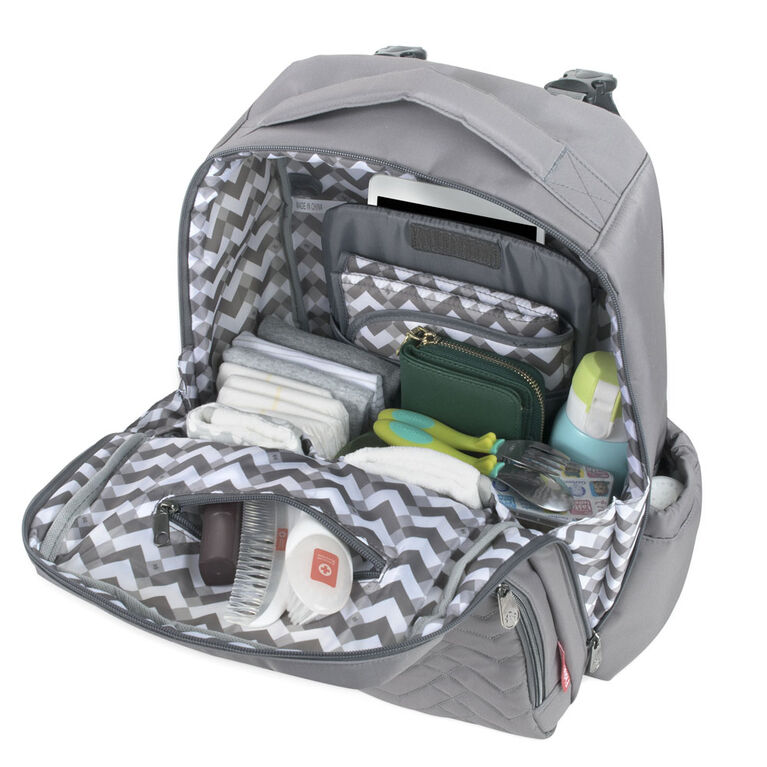 Fisher Price Morgan Quilted Backpack, Grey