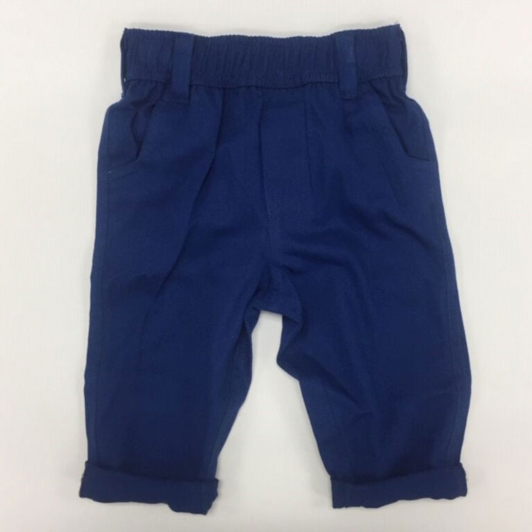 Coyote and Co. Indigo Blue Pull on Cotton Twill Pant - size 0-3 months